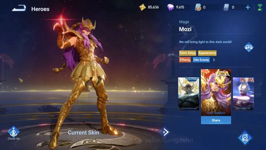 Honor of Kings Accounts Global | 112H 183S | 3 Saint [Seiya Mozi,Liang,Dha image 6