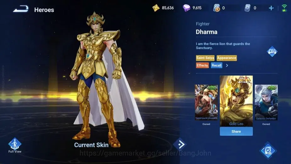 Honor of Kings Accounts Global | 112H 183S | 3 Saint [Seiya Mozi,Liang,Dha image 8