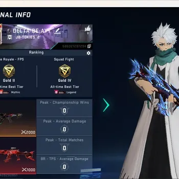 Blood Strike Accounts Collab Skin ASIA|2 Eternal Gun:AK47-Overload&Galil-Noxdra|1 Collab Melee|4 Collab Gun[Bleach&Eva]|4