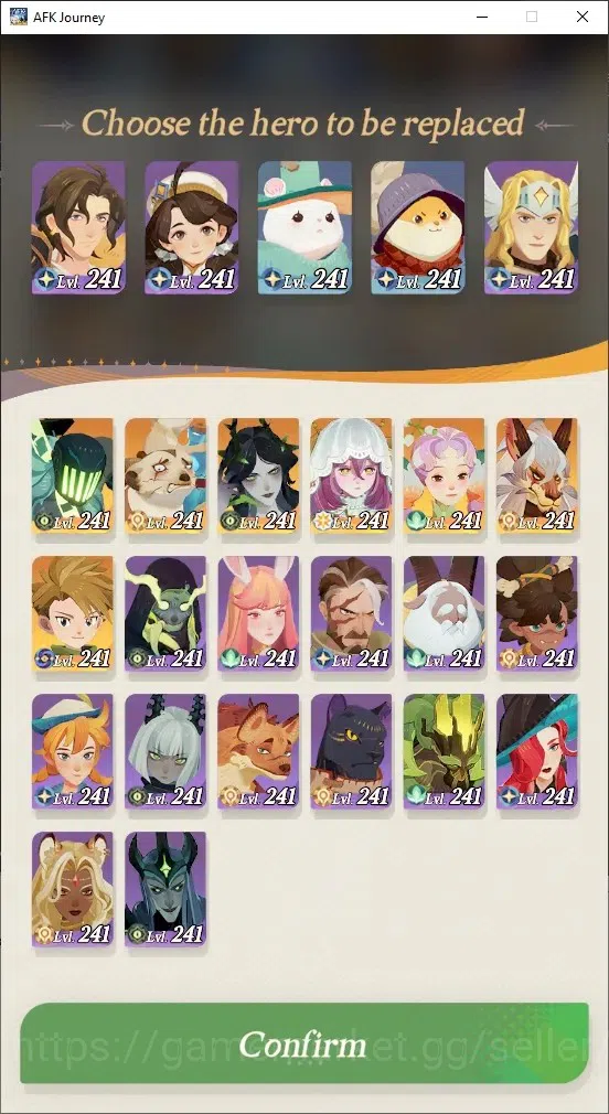 AFK Journey Accounts GLOBAL G237|Collab Digimon (Gabumon)+Aurora +3 Hero Selector|48K DM|20 SC,42 Rate Up,56 Epic,444 Invite 1