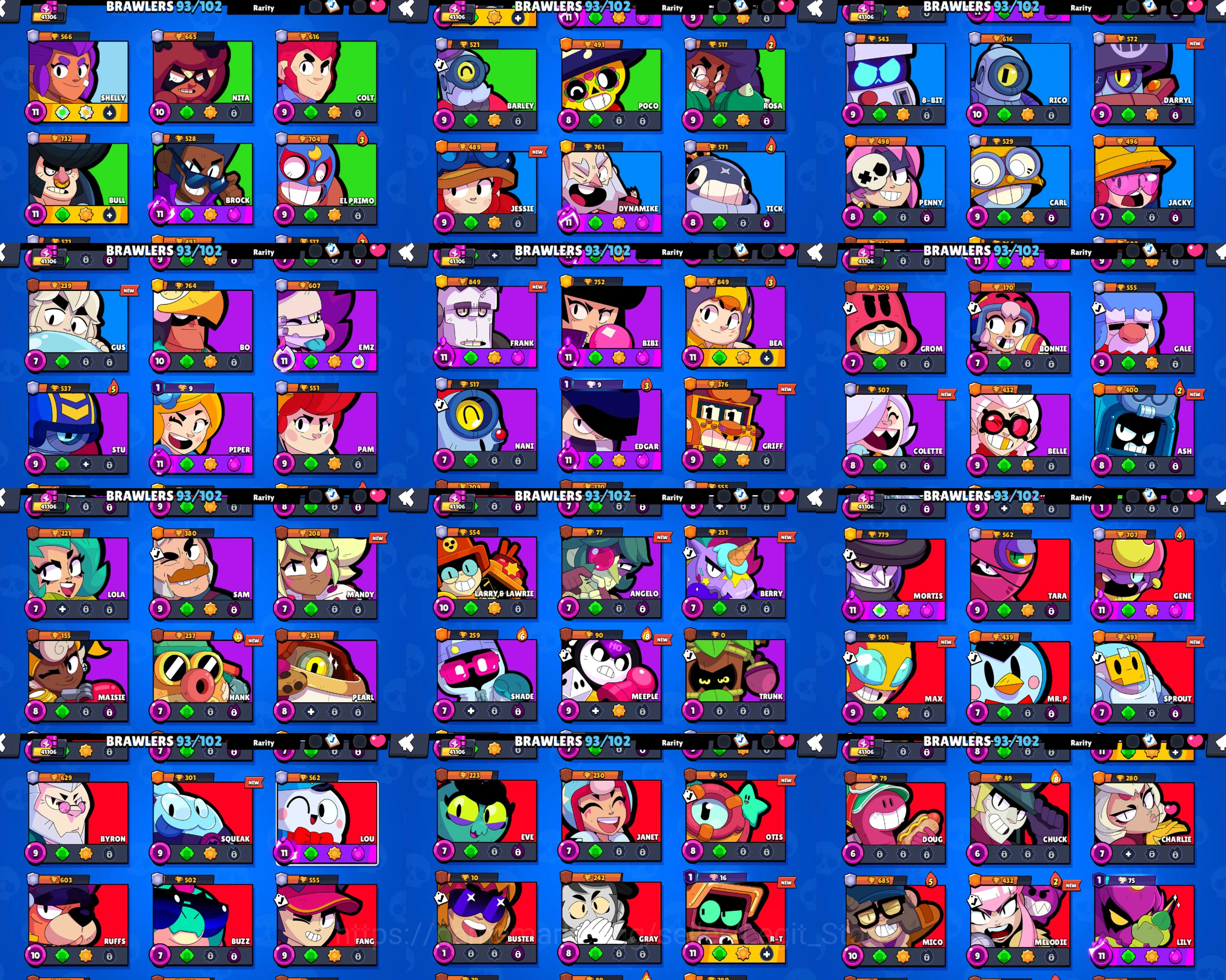 Brawl Stars Accounts 41100 TROPHY | 93 BRAWLERS | KING LOU | 3 MECHA MO image 4