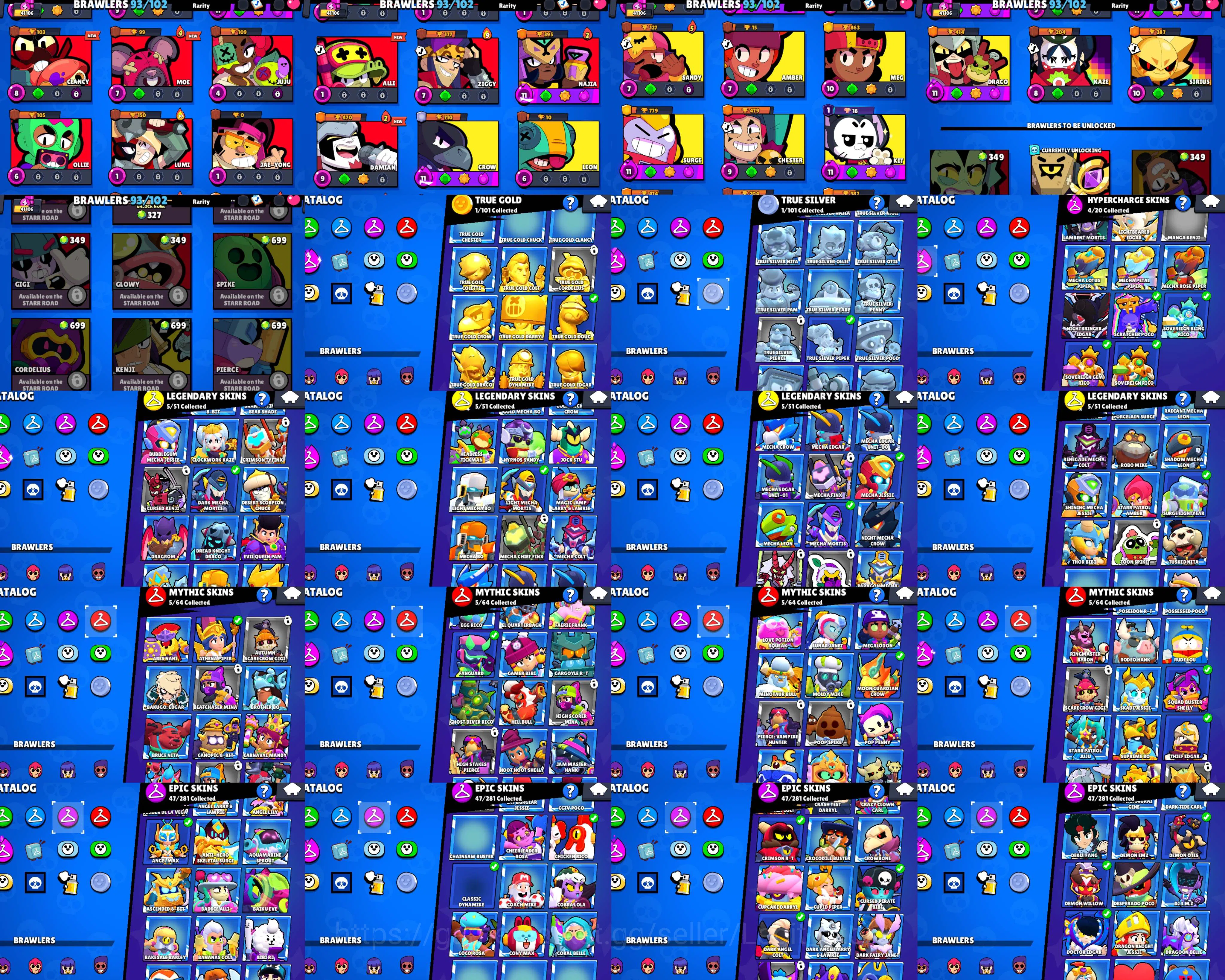 Brawl Stars Accounts 41100 TROPHY | 93 BRAWLERS | KING LOU | 3 MECHA MO image 5