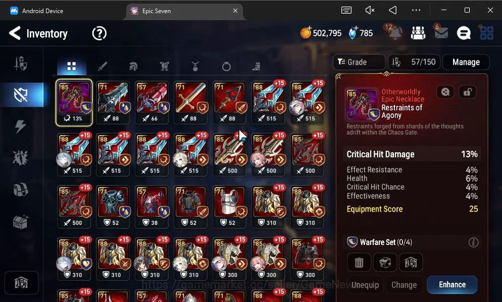 Epic Seven Accounts GLOBAL UNVERIF|New Era|5 ML(DK Sharun,BYSHwayoung, image 4