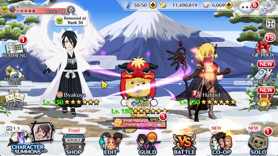 Bleach: Brave Souls Accounts Starter [GLOBAL]6K Orbs+Fresh All Story|Halibel Cacao,Byakuya Renewed,Kon New