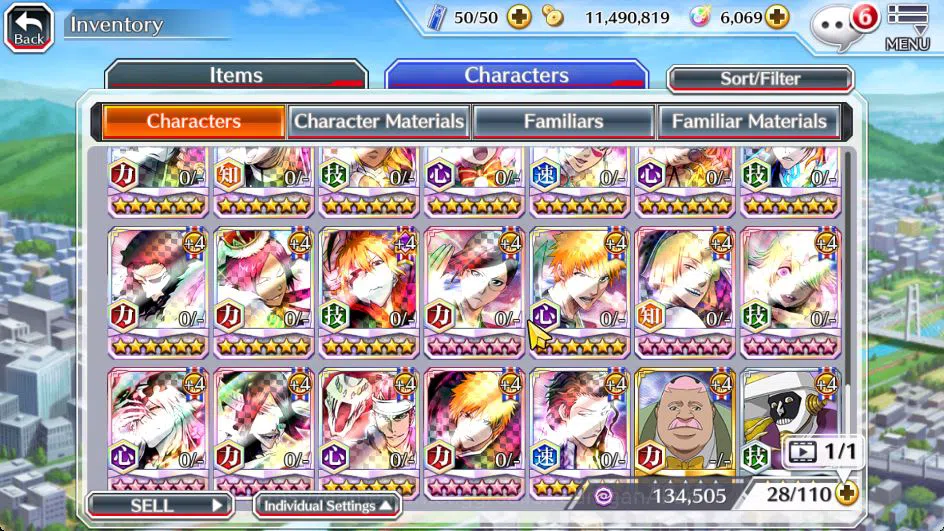 Bleach: Brave Souls Accounts Starter [GLOBAL]6K Orbs+Fresh All Story|Halibel Cacao,Byakuya Renewed,Kon New 7