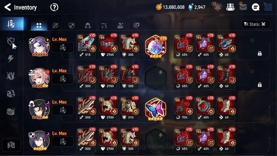 Epic Seven Accounts GLOBAL|UnVerif|3 ML(T Eidolon Kayron,D King Sharun image 16
