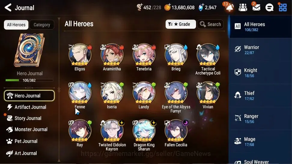 Epic Seven Accounts GLOBAL|UnVerif|3 ML(T Eidolon Kayron,D King Sharun image 5