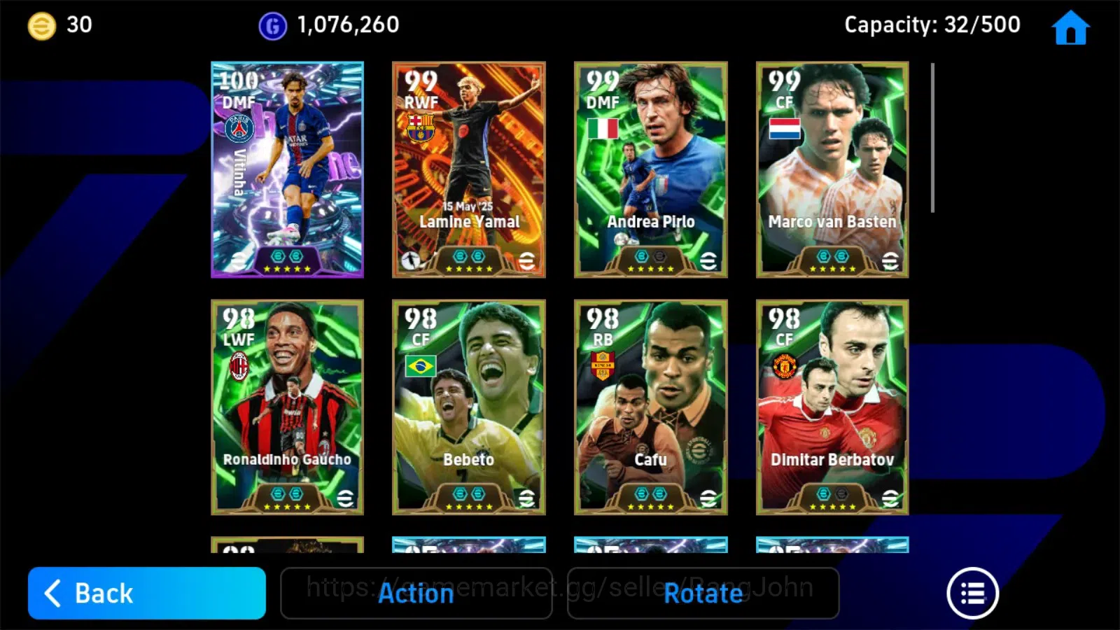 eFootball Accounts Mobile|PW 3206 |Lamine Yamal BigT,Andrea Pirlo Epi image 4
