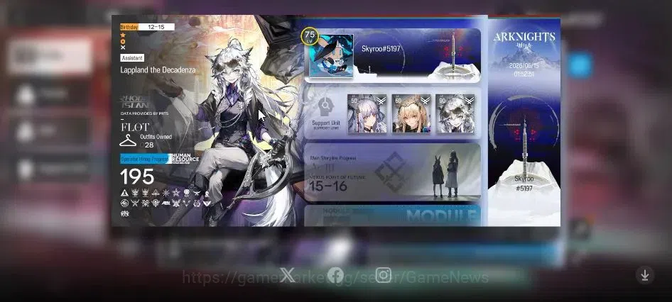 Arknights Accounts Lv 75|195 OP 28 Skin|29,6K Oru|9 Limited+Collab AV image 2