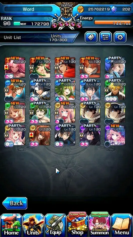 Grand Summoners Accounts End-Game Global|Rank 96|19 Ascend 8 4