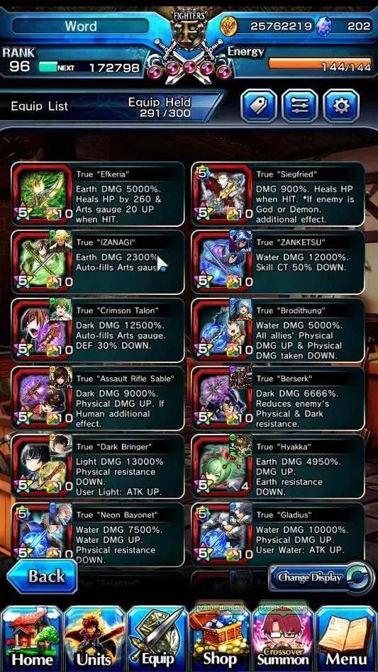 Grand Summoners Accounts End-Game Global|Rank 96|19 Ascend 8 5