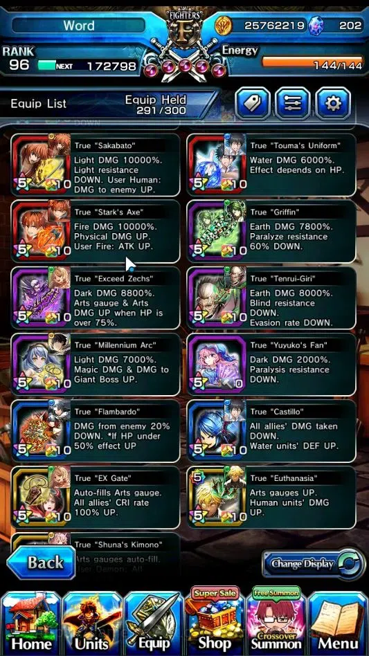 Grand Summoners Accounts End-Game Global|Rank 96|19 Ascend 8 6