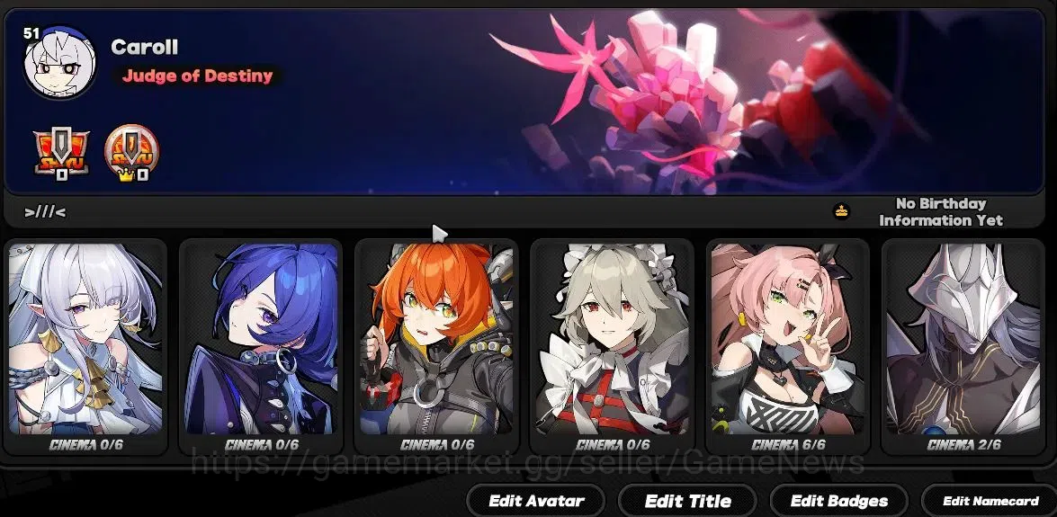 Zenless Zone Zero Accounts Starter ASIA|IK 51|4 Limited(PyroisM2)+Sign,Velina,Promei,Orphie&Magnus|3 4