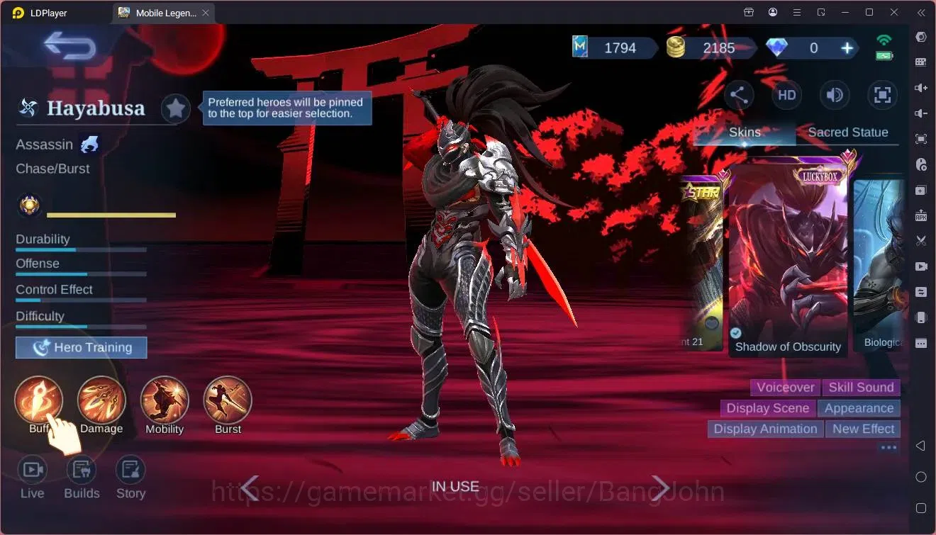Mobile Legends: Bang Bang Accounts Global |Hero 131| Skin 248|Renowned| Naruto suyou| image 4
