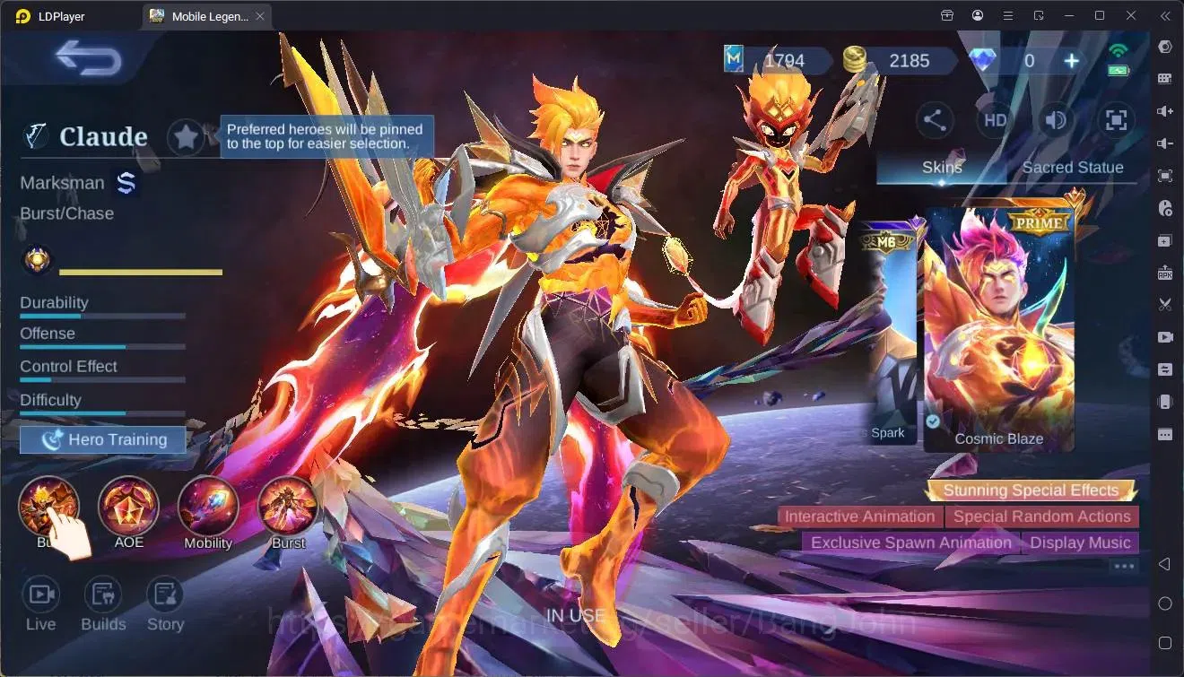Mobile Legends: Bang Bang Accounts Global |Hero 131| Skin 248|Renowned| Naruto suyou| image 6