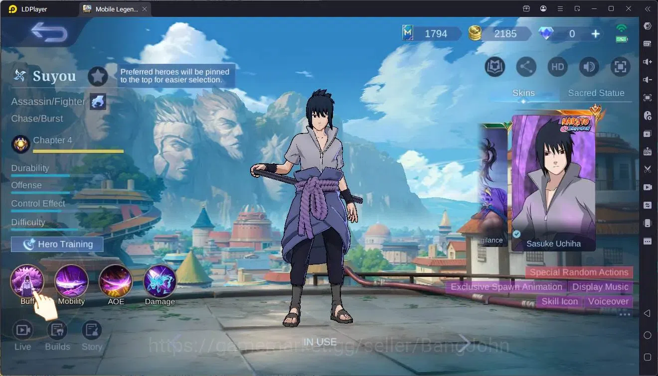 Mobile Legends: Bang Bang Accounts Global |Hero 131| Skin 248|Renowned| Naruto suyou| image 7