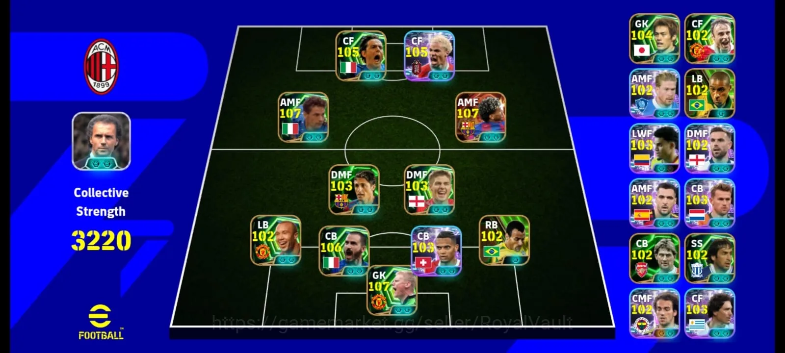 eFootball Accounts High-End Yamal 107| Baggio 107| Inzaghi 105| Bonucci 106| Schmeichel 107| Ekitike 105| Gerrard 103 1