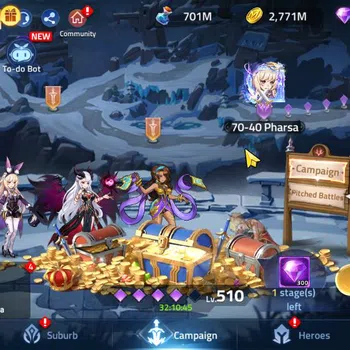 Mobile Legends: Adventure Accounts Sv 70xxx|VIP 10|Lvl 280|772M BP|7 Nexus & 10 UR|A.Alice,S.Lunox,S.Norns,E.Irithel