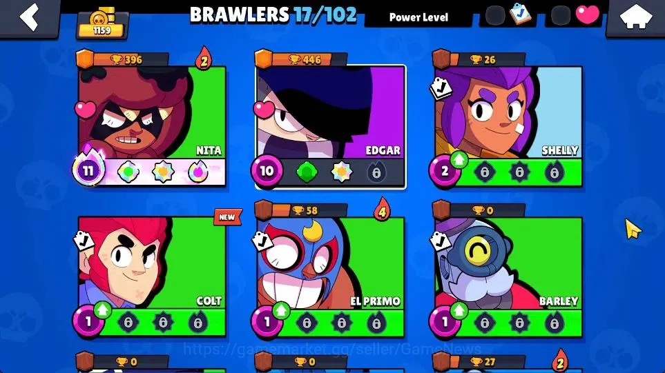Brawl Stars Accounts 1159 Trophy|17 Brawlers 1 Max Lv [Nita]|1 Mythic [ image 11