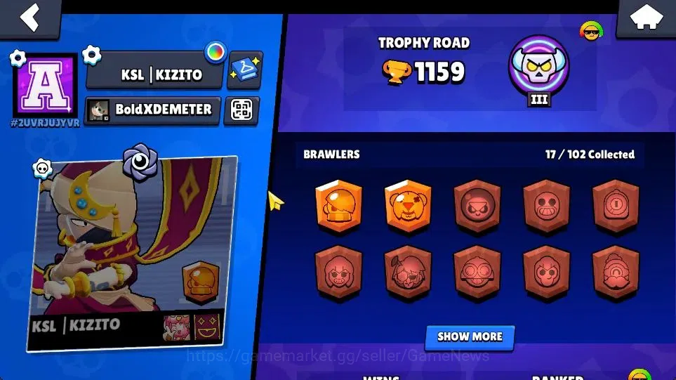 Brawl Stars Accounts 1159 Trophy|17 Brawlers 1 Max Lv [Nita]|1 Mythic [ image 2