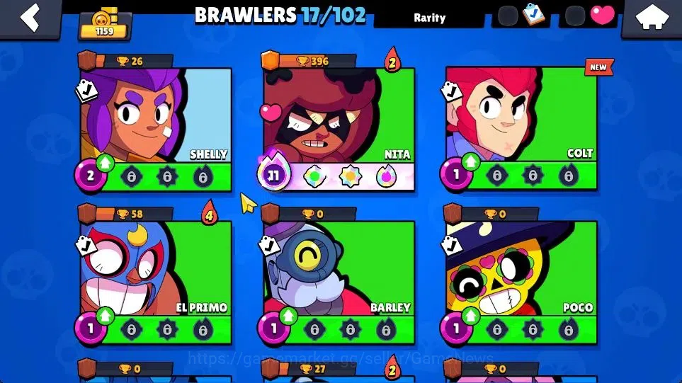 Brawl Stars Accounts 1159 Trophy|17 Brawlers 1 Max Lv [Nita]|1 Mythic [ image 8