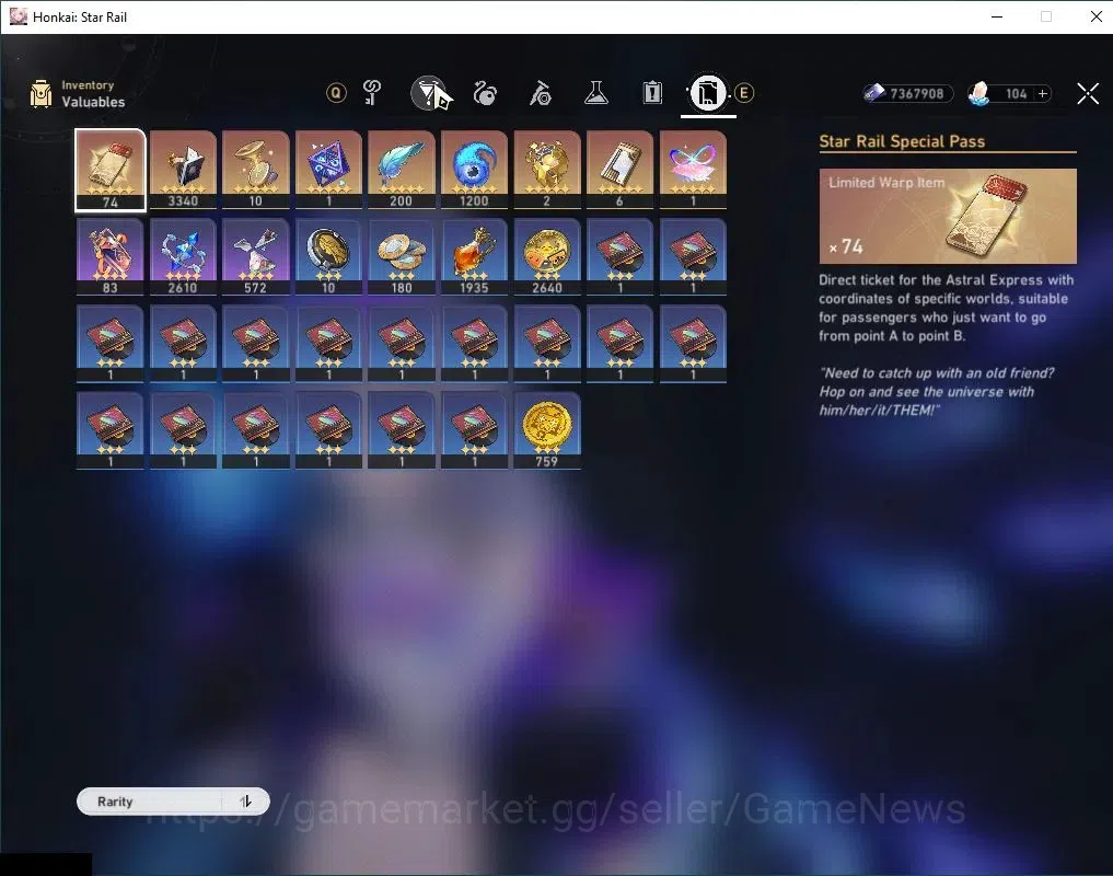 Honkai Star Rail Accounts Others Asia|TL 53|74 SRSP+2 Golden Comp|8 Limited|Casto+Sign,Silver Wolf 999,Silver 10