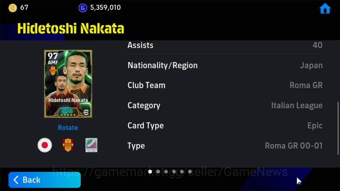 eFootball Accounts Android|Epic Steven Gerrard,Gabriel Batistuta,Hide image 19