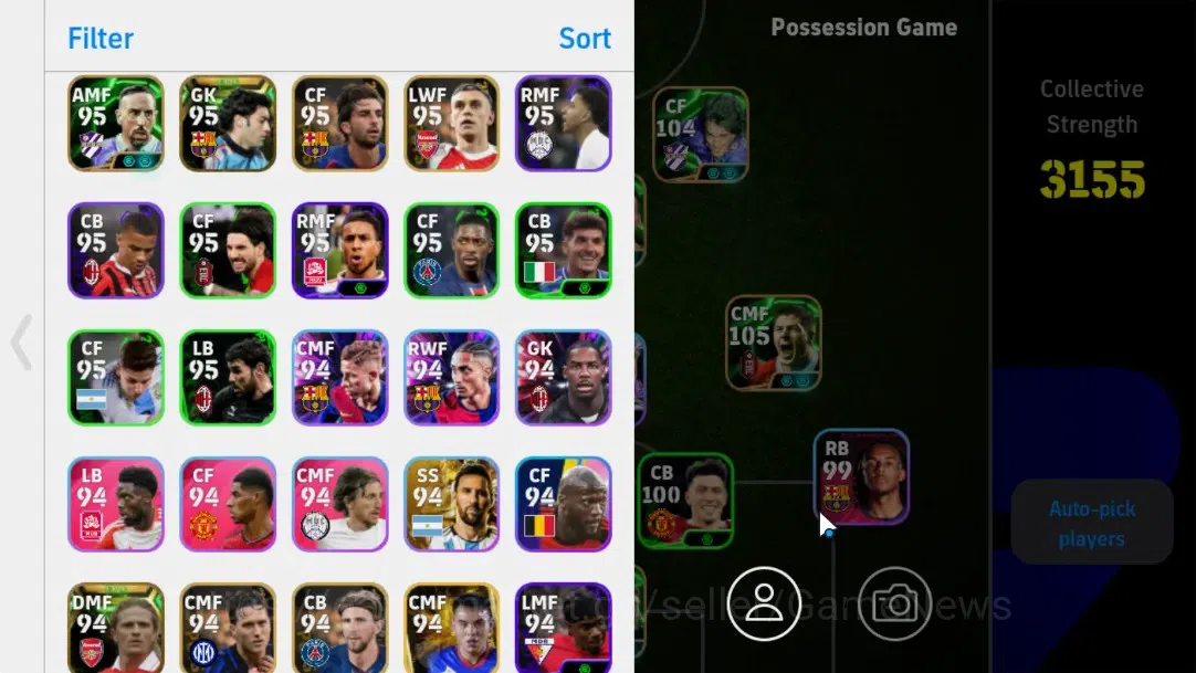 eFootball Accounts Android|Epic Steven Gerrard,Gabriel Batistuta,Hide image 3