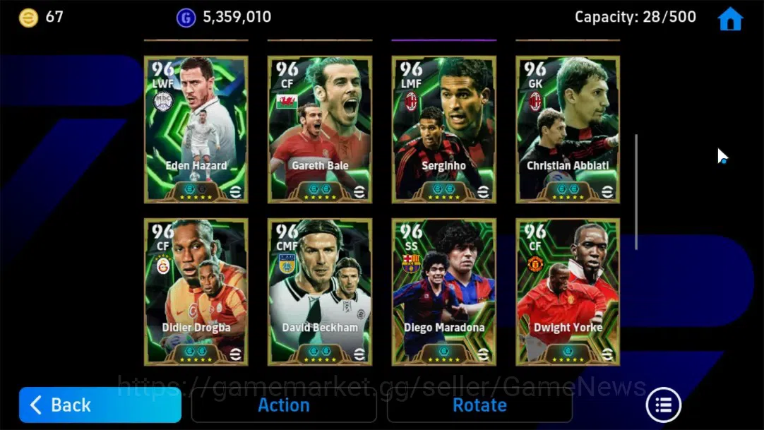 eFootball Accounts Android|Epic Steven Gerrard,Gabriel Batistuta,Hide image 8
