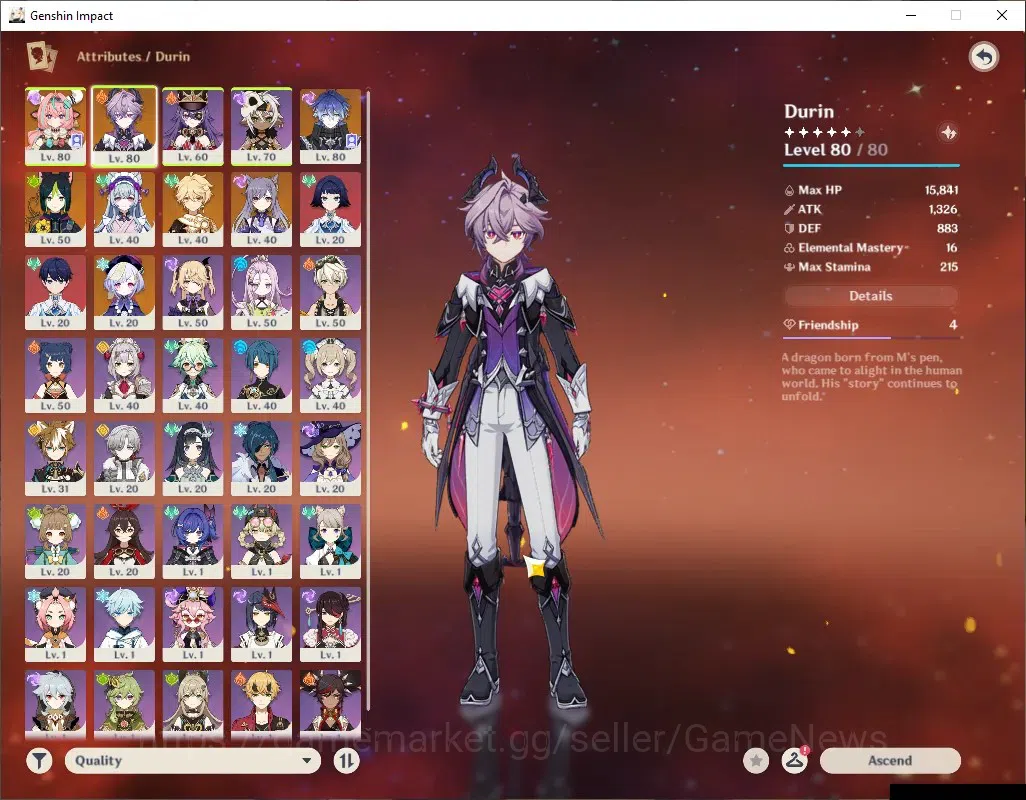 Genshin Impact Accounts ASIA|AR 45|3 Limited + 4 (*5Standard)|Durin,Flins, image 4