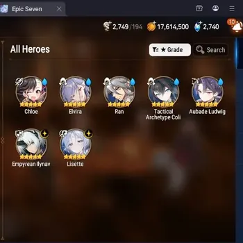 Epic Seven Accounts Starter Global Unverif|Bset Starter|2ML(E.Iylnav,Lisette)|PoH+Bless ON|SS 2.7K|Side Story Locked|Path of
