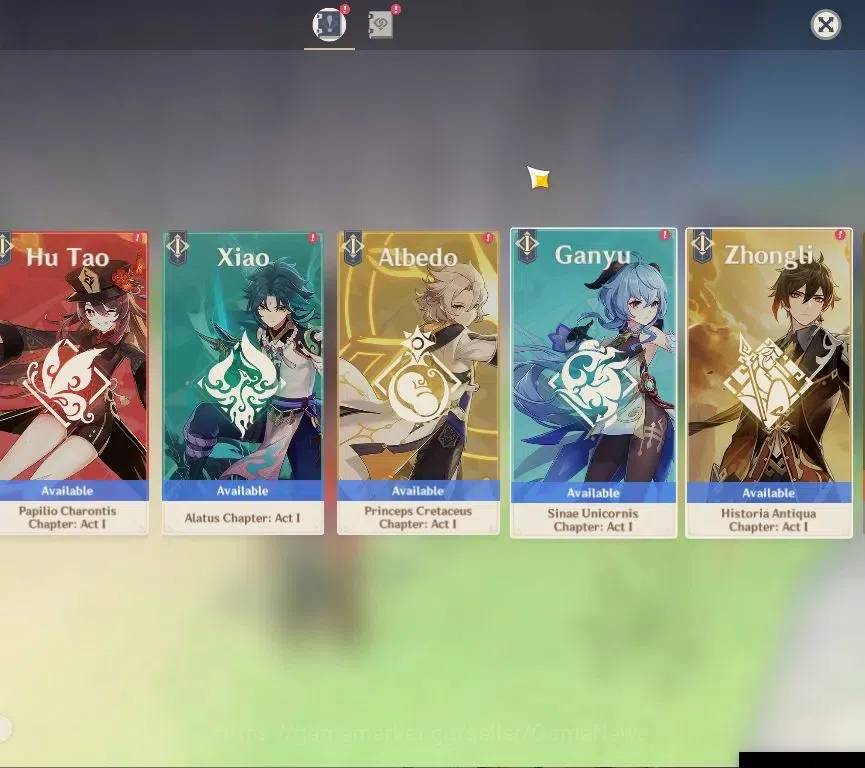 Genshin Impact Accounts ASIA |AR 40|6 Limited+33(*4Character)|Arlecchino,C image 12