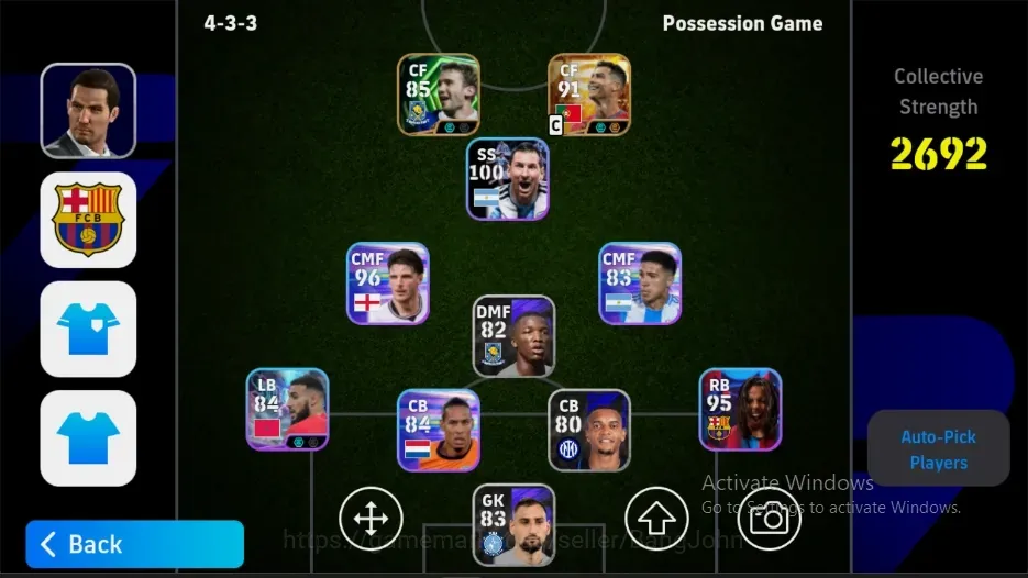 eFootball Accounts Others Android|PW 2692|BIGT Ronaldo,Epic PaulScholes Shevchenko,Shwt Mazraouil Messi Yamal,etc|EFB3935B 1