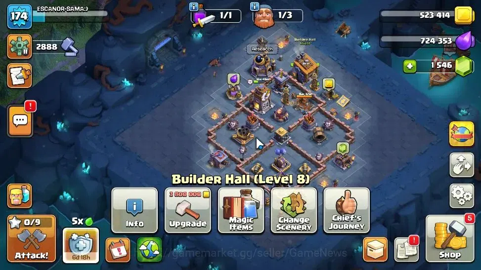 Clash of Clans Accounts LV 174|TH 14-BH 8|HH 8|Limited Skin|BK 74,AQ 79,GW image 18