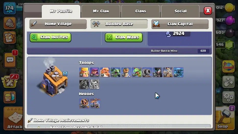 Clash of Clans Accounts LV 174|TH 14-BH 8|HH 8|Limited Skin|BK 74,AQ 79,GW image 7