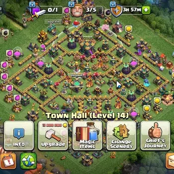 Clash of Clans High-End LV 174|TH 14-BH 8|HH 8|Limited Skin|BK 74,AQ 79,GW image 1
