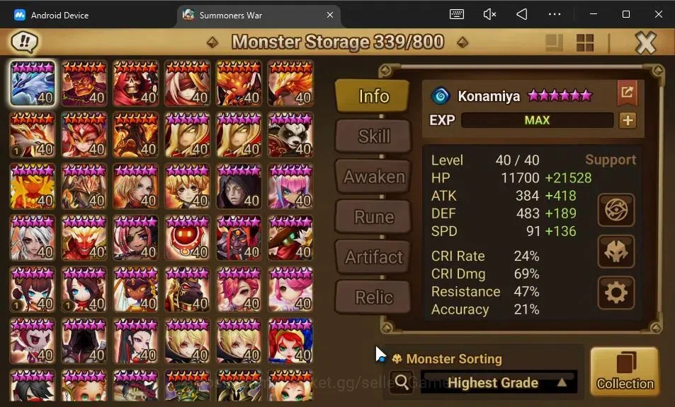 Summoners War: Sky Arena Accounts GLOBAL Lv100|3 LD[Shan,Nyx,Devaraja]|125 Total NB5 image 15