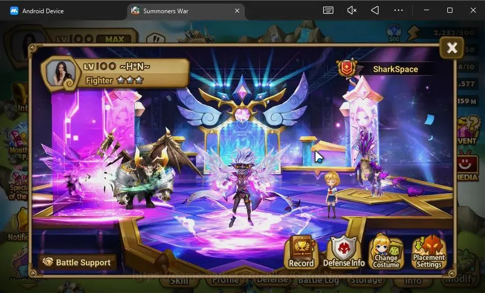 Summoners War: Sky Arena Accounts GLOBAL Lv100|3 LD[Shan,Nyx,Devaraja]|125 Total NB5 image 2