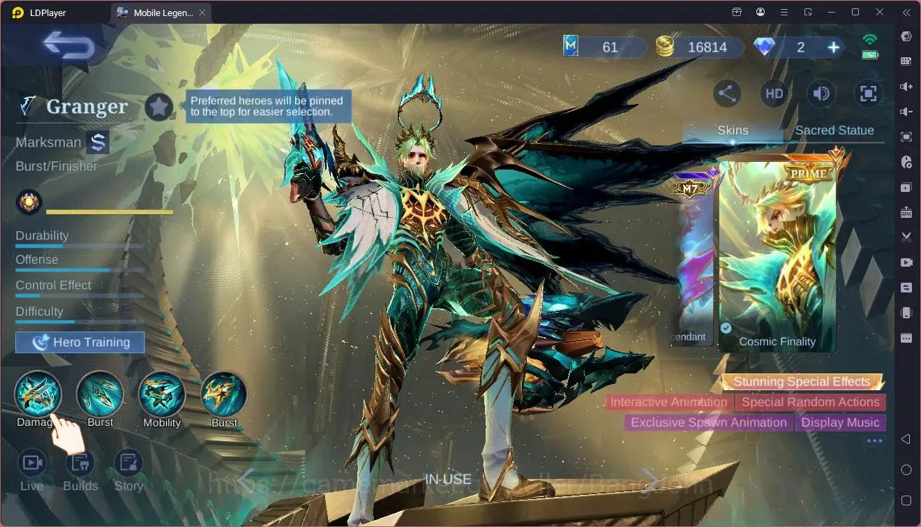 Mobile Legends: Bang Bang Accounts Global|Hero 102|Skin 170|Expert|KOF Karina,Granger image 17