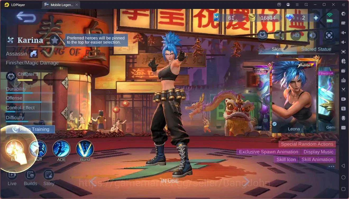 Mobile Legends: Bang Bang Accounts Global|Hero 102|Skin 170|Expert|KOF Karina,Granger image 18