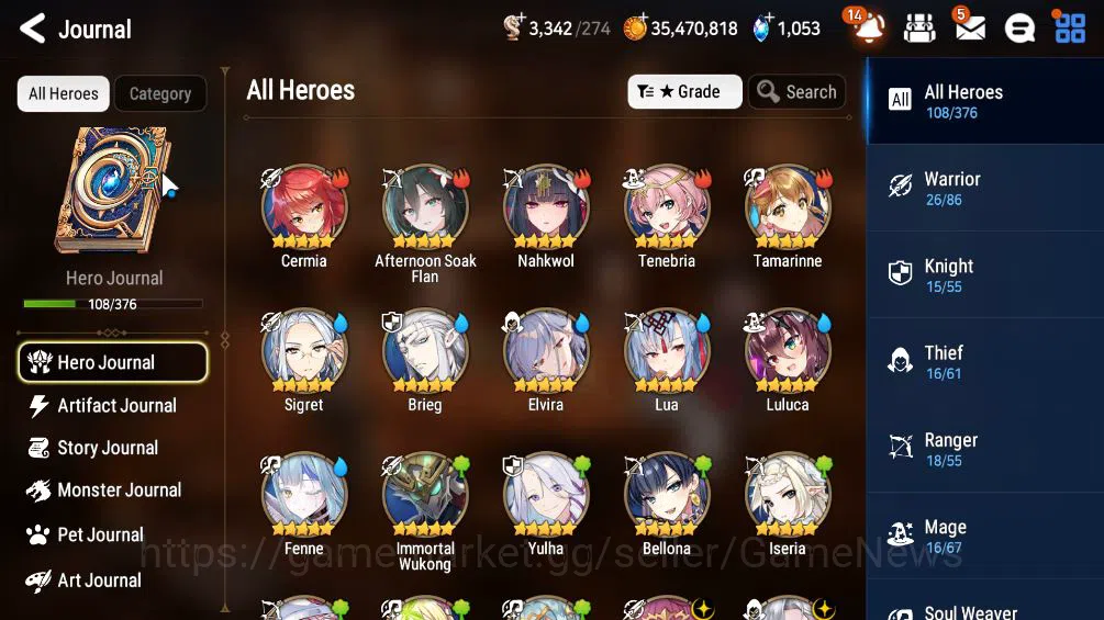 Epic Seven Accounts Starter GLOBAL Unverif|4 ML(BM Haste,LH Cermia,PC Flan,TE Kayron),Wukong,AS Flan,Landy,etc|Poh+Bles 7