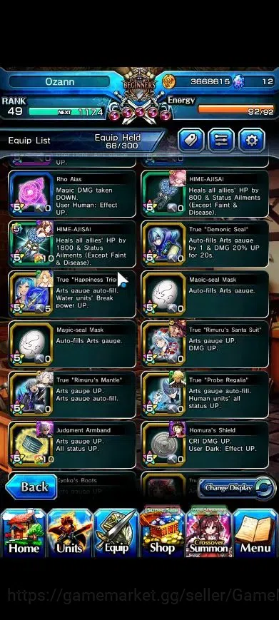 Grand Summoners Accounts Global|Rank 49|23 Ascend+8 TW|(Chloe,Accelerator,K image 13