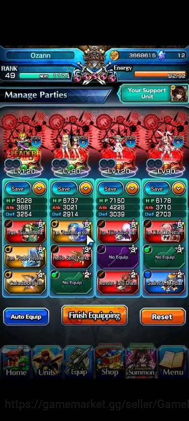 Grand Summoners Accounts Global|Rank 49|23 Ascend+8 TW|(Chloe,Accelerator,K image 3