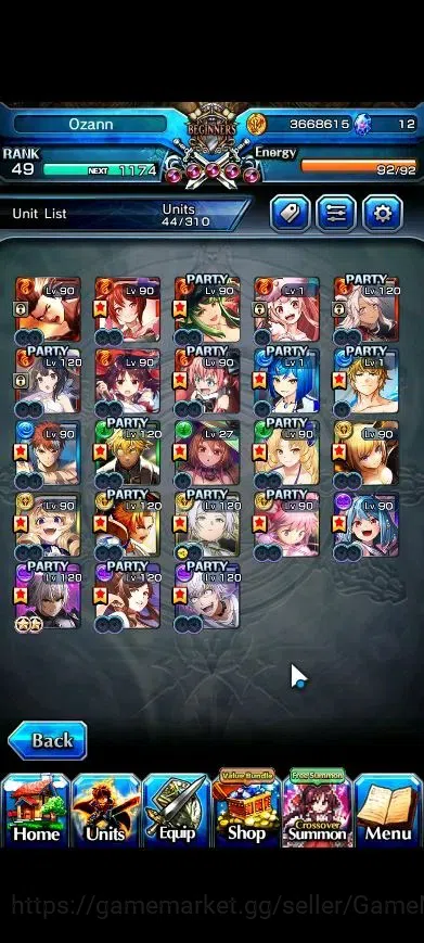 Grand Summoners Accounts Global|Rank 49|23 Ascend+8 TW|(Chloe,Accelerator,K image 4