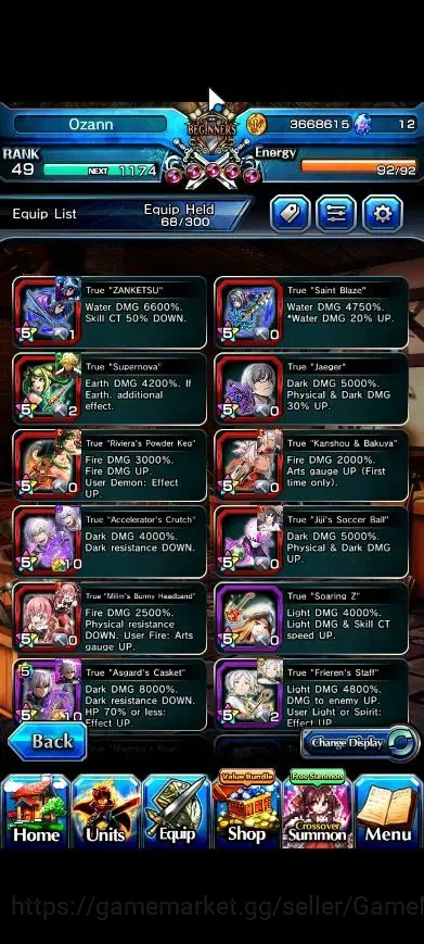 Grand Summoners Accounts Global|Rank 49|23 Ascend+8 TW|(Chloe,Accelerator,K image 5