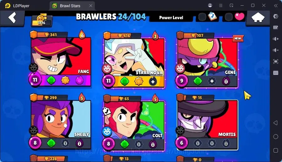 Brawl Stars Accounts Trophy 1776|1 Max Hc(Fang)|1 Hc(Piper),1 Mythic(Otis),6 Epic(Buzz,Fang,Colt,Poco,Mike) skin|560 5