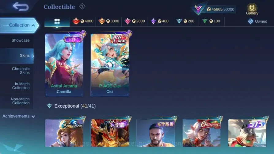 Mobile Legends: Bang Bang Accounts Global|Skin 215|Renowned|KOF Karina|Collector Nata image 5
