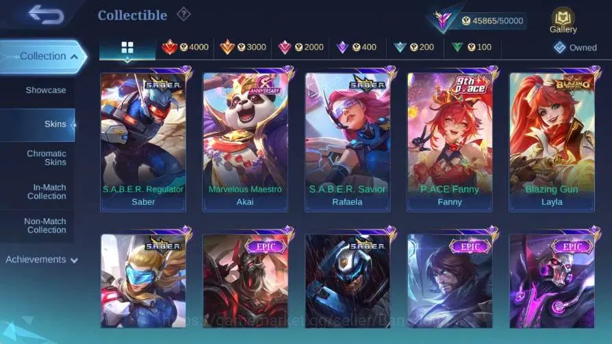 Mobile Legends: Bang Bang Accounts Global|Skin 215|Renowned|KOF Karina|Collector Nata image 9