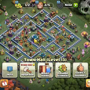 Clash of Clans Accounts High-End LV 105|TH 13|HH 7|Limited Skin|BK 64,AQ 67,MP 9,GW 40,RC 10|BM 6|CN ON|Protect OFF|Take