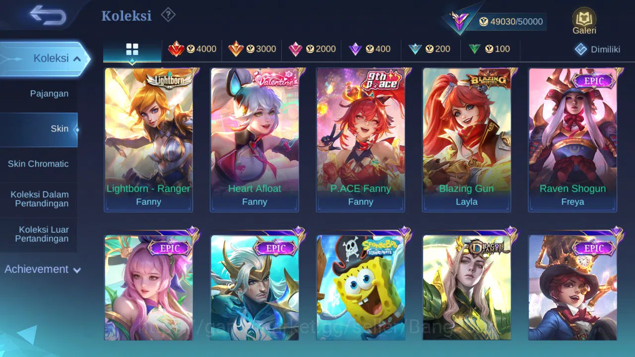 Mobile Legends: Bang Bang Accounts GLOBAL Hero 100 Skin 181 Luckybox Saber Ruby Karri image 4